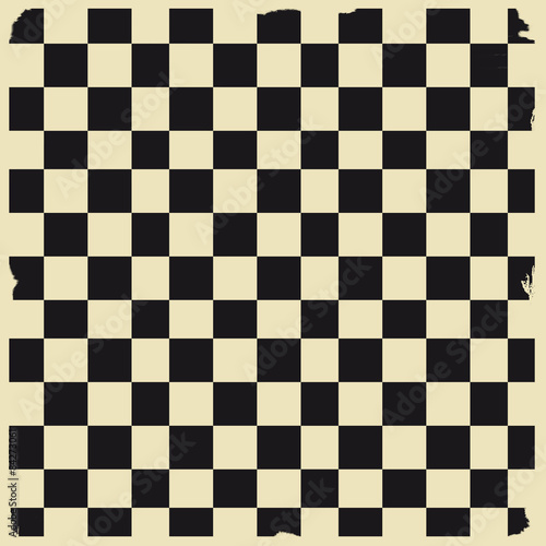 Retro black and white checkered