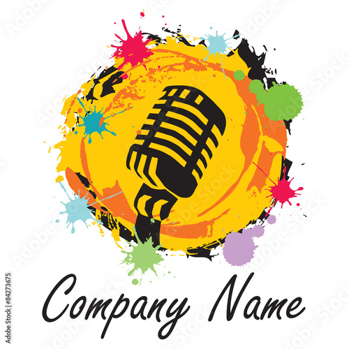 microphone logo vector 