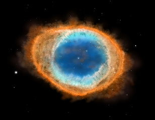 Galaxy : Ring Nebula M57, illustration