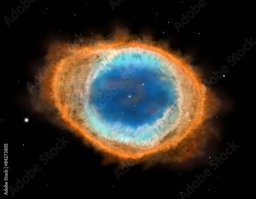 Fototapeta Naklejka Na Ścianę i Meble -  Galaxy : Ring Nebula M57, illustration