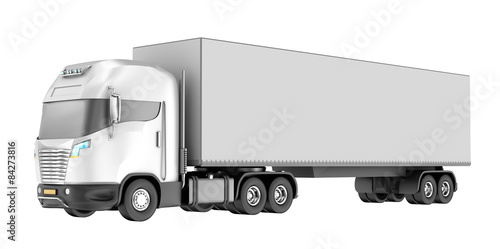 Truck isolated over white. My own design.