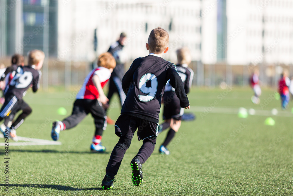 Fototapeta premium Boys during a soccer match