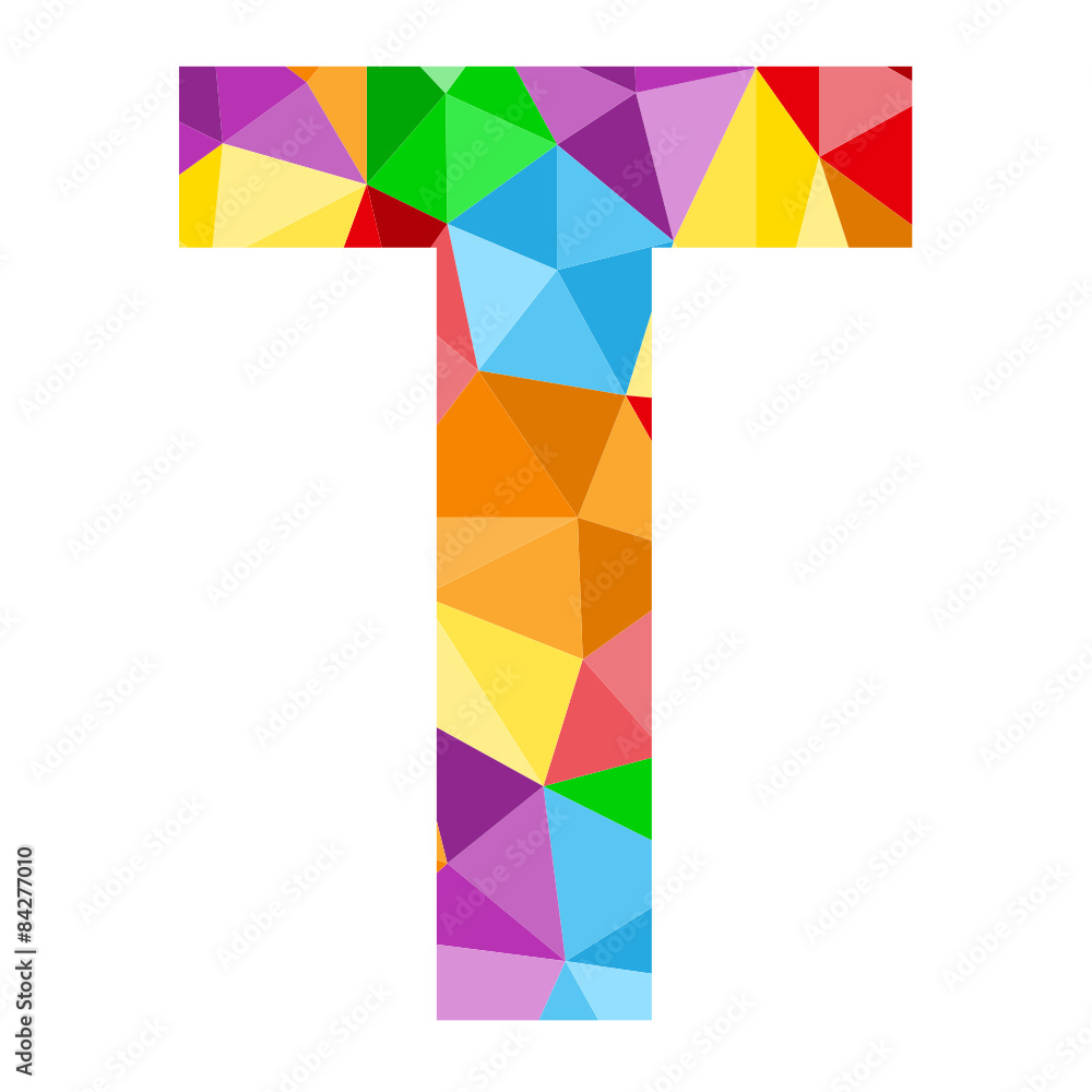 VECTOR POLYGON ALPHABET ICONS (letter T) VECTOR POLYGON ALPHABET ICONS (letter T)