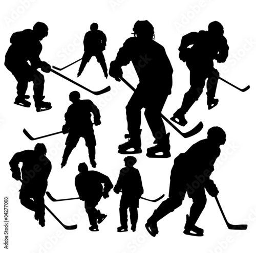  hockey player vector