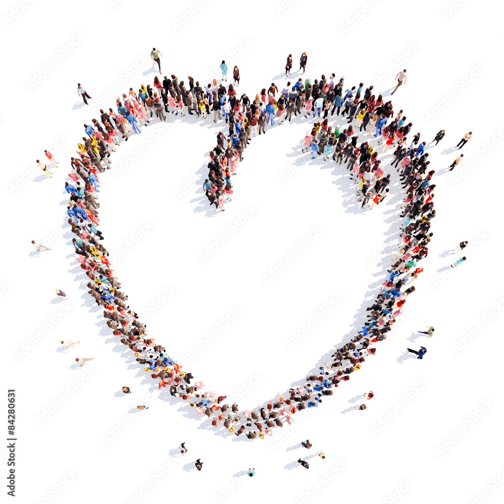 people in the shape of a heart. people in the shape of a heart.