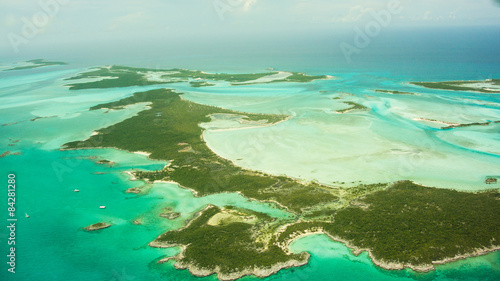 Fototapeta Naklejka Na Ścianę i Meble -  Bahamas aus dem Flugzeug