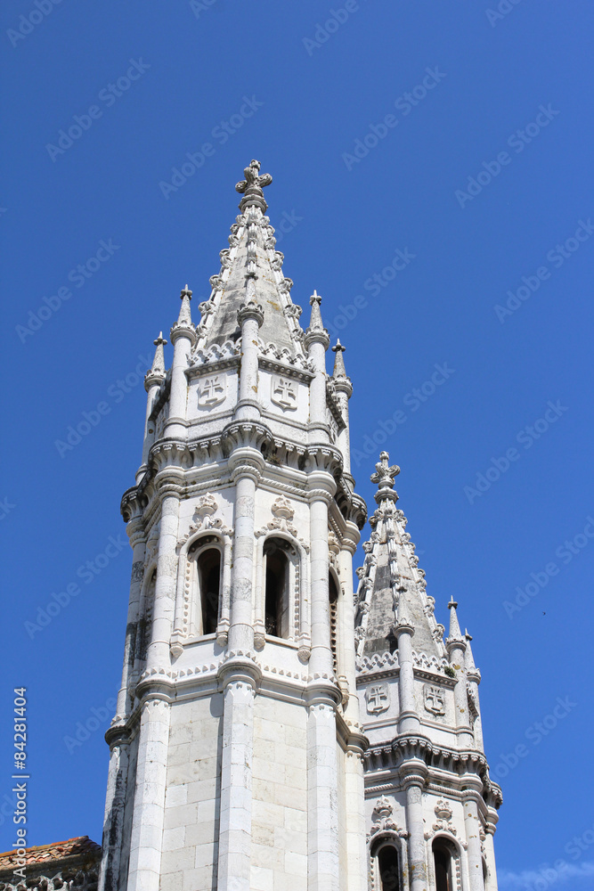 Tower of Jeronimos Monastery, Mosteiro dos Jeronimos, Lisbon, Portugal
