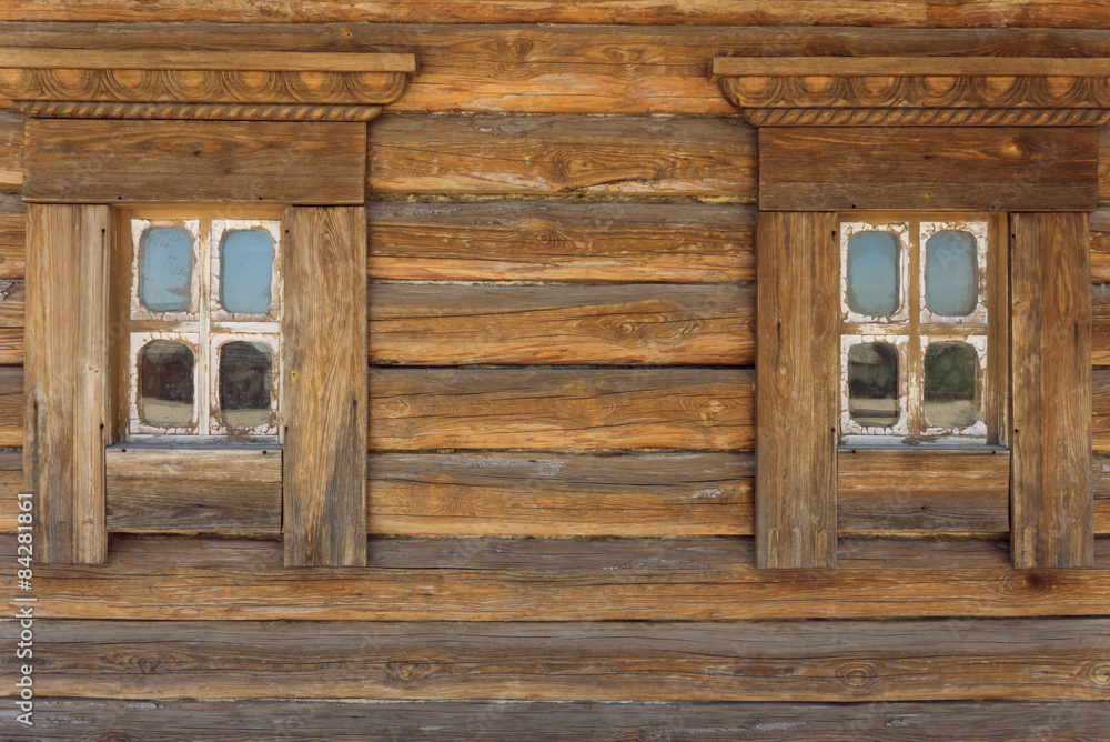  two wooden windows