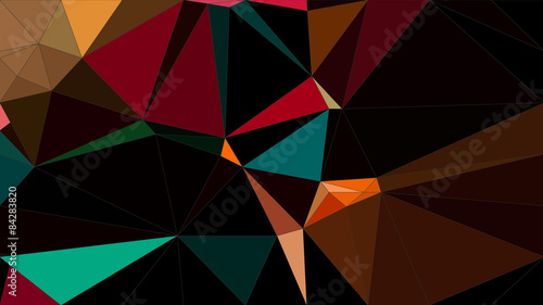 Abstract geometric polygon pattern with triangle parametric shape