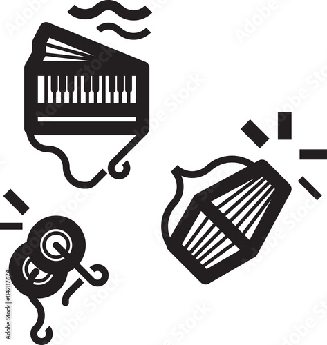 Indian traditional musical instruments for kirtan.