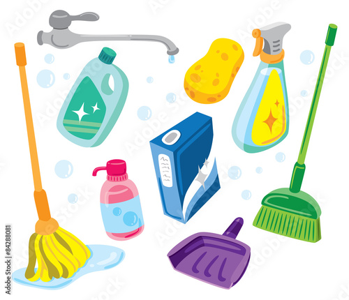 cleaning kit icons