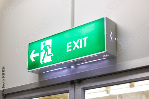 Fire exit light sign