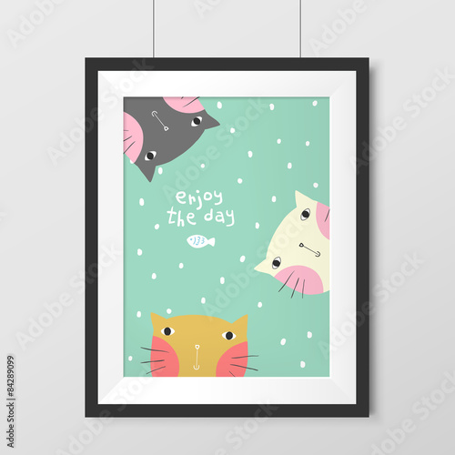 adorable painting with lovely cats