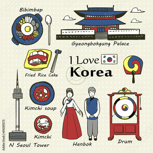 Korea famous things and landscapes