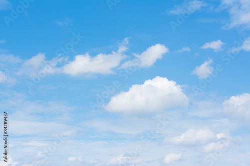 image of clear sky with white clouds on day time