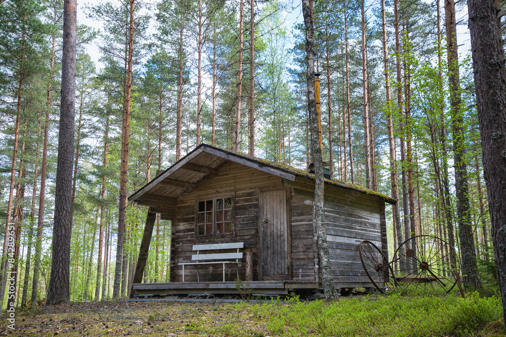 Old wooden cabin in the woods Old wooden cabin in the woods