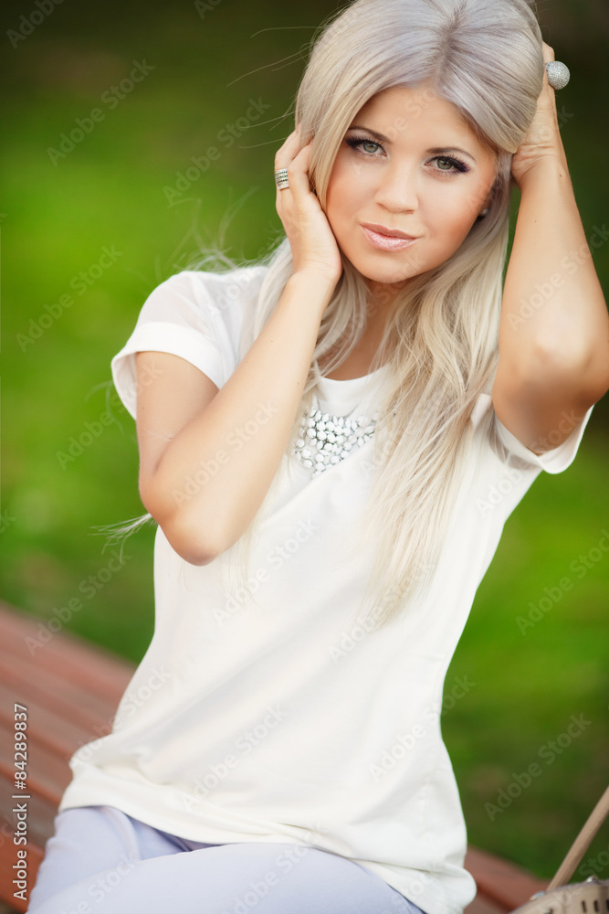 Beautiful girl outdoor woman portrait summer Beautiful girl outdoor woman portrait summer