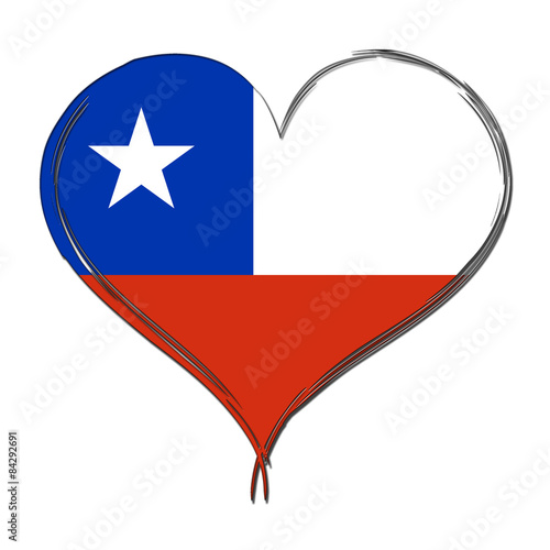 Flag of Chile 3D heart shaped flag Free Download Flag of Chile 3D heart shaped flag - GFXLoad