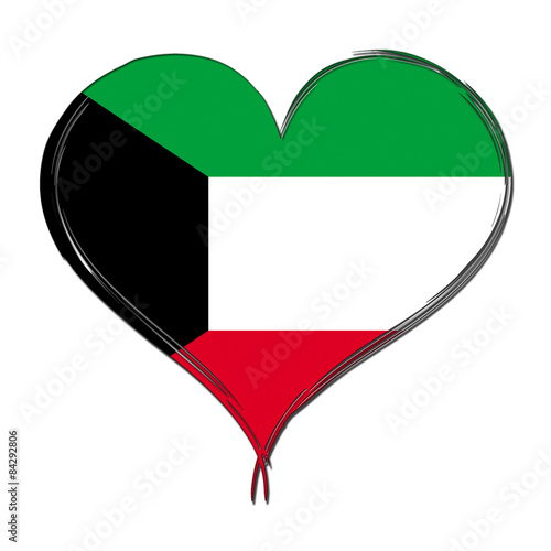Kuwait 3D heart shaped flag Free Download Kuwait 3D heart shaped flag - GFXLoad