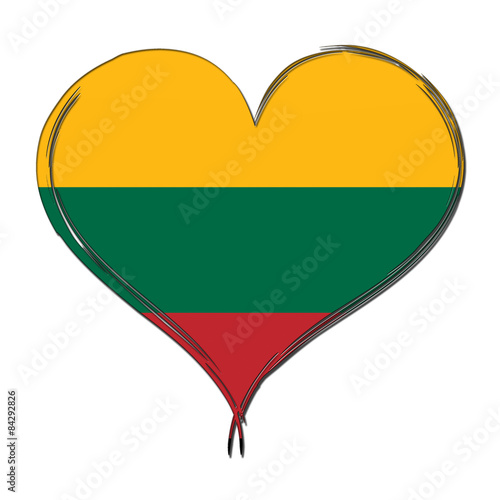 Free Download Lithuania 3D heart shaped flag - GFXLoad