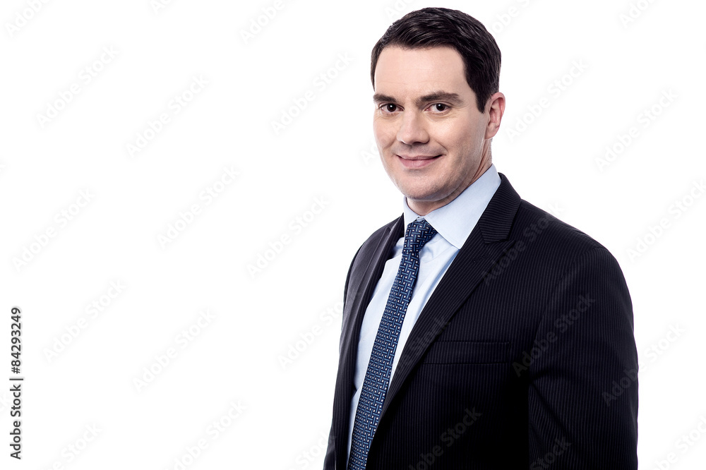 Handsome businessman over white Handsome businessman over white