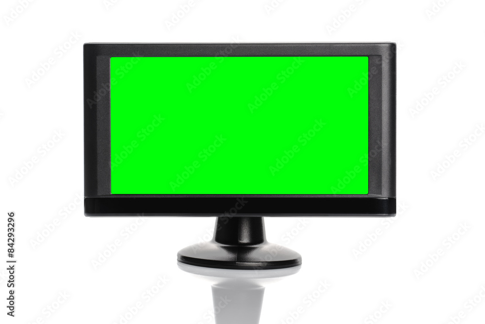 Car GPS Navigation Device Isolated on White Background Car GPS Navigation Device Isolated on White Background