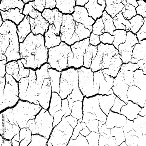cracked clay ground into the dry season. Vector illustration.