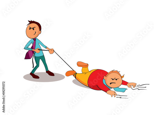 Manager consultant is making the client to make a deal.