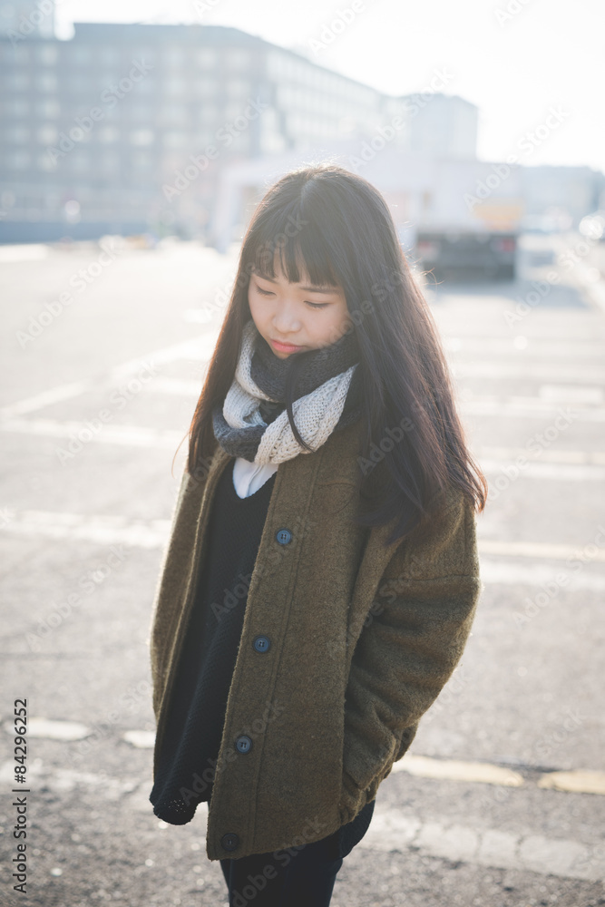 Obraz premium young beautiful asian hipster woman