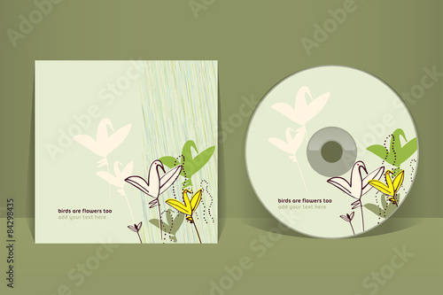 CD cover design template. EPS 10 vector, transparencies used