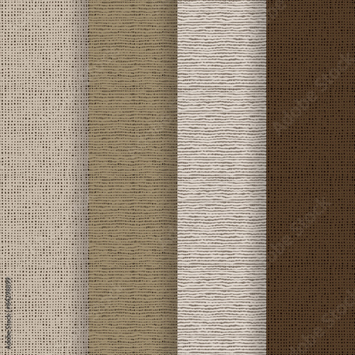 Set of 4 seamless textures - rough fabric