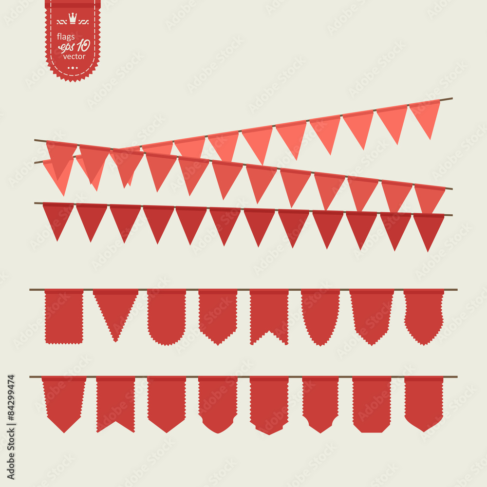 Fototapeta premium Bunting and pennants