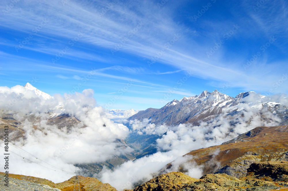 Zermatt unter Wolkendecke