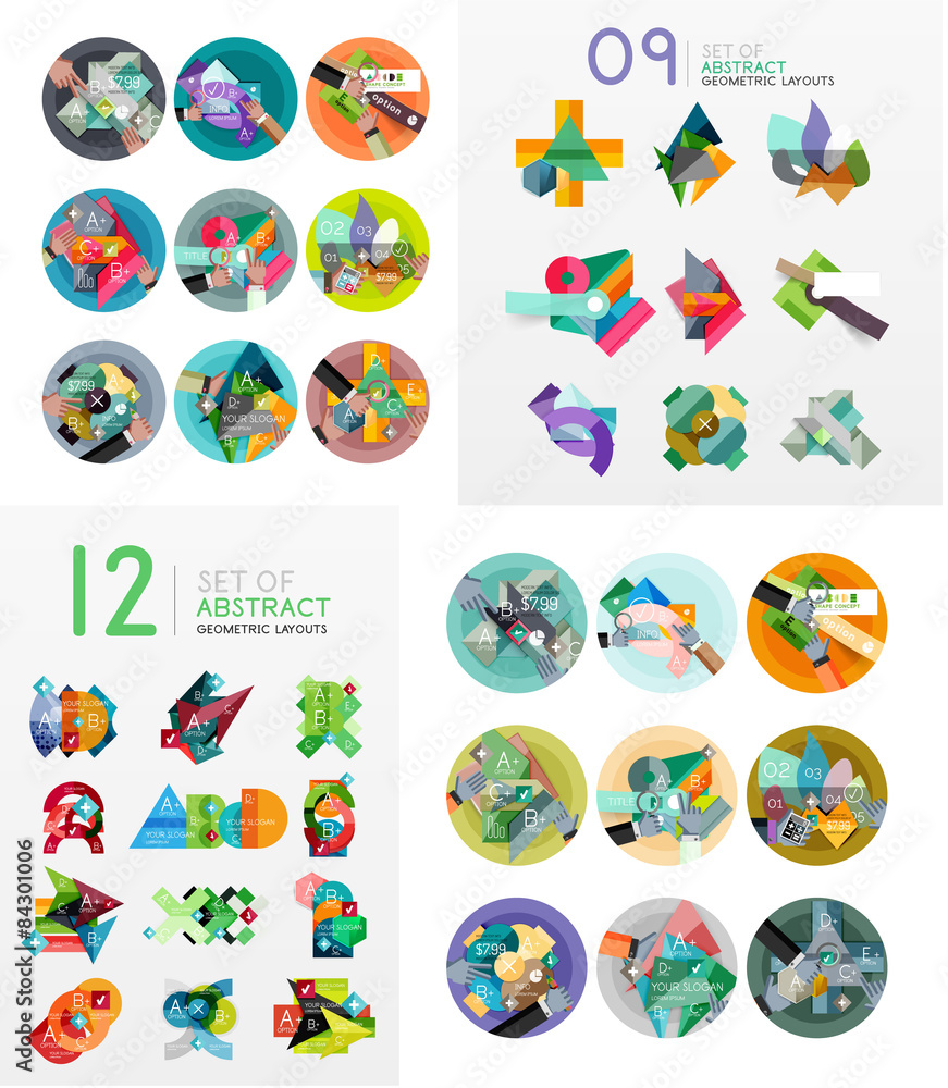 Modern geometric design temlates, universal diagram, banner Modern geometric design temlates, universal diagram, banner