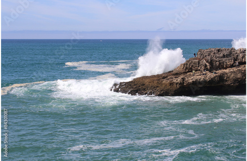 Cliff, Sea and Waves, Cascais, Portugal