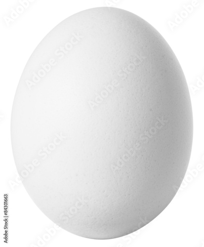 White egg isolated on white background with clipping path includ