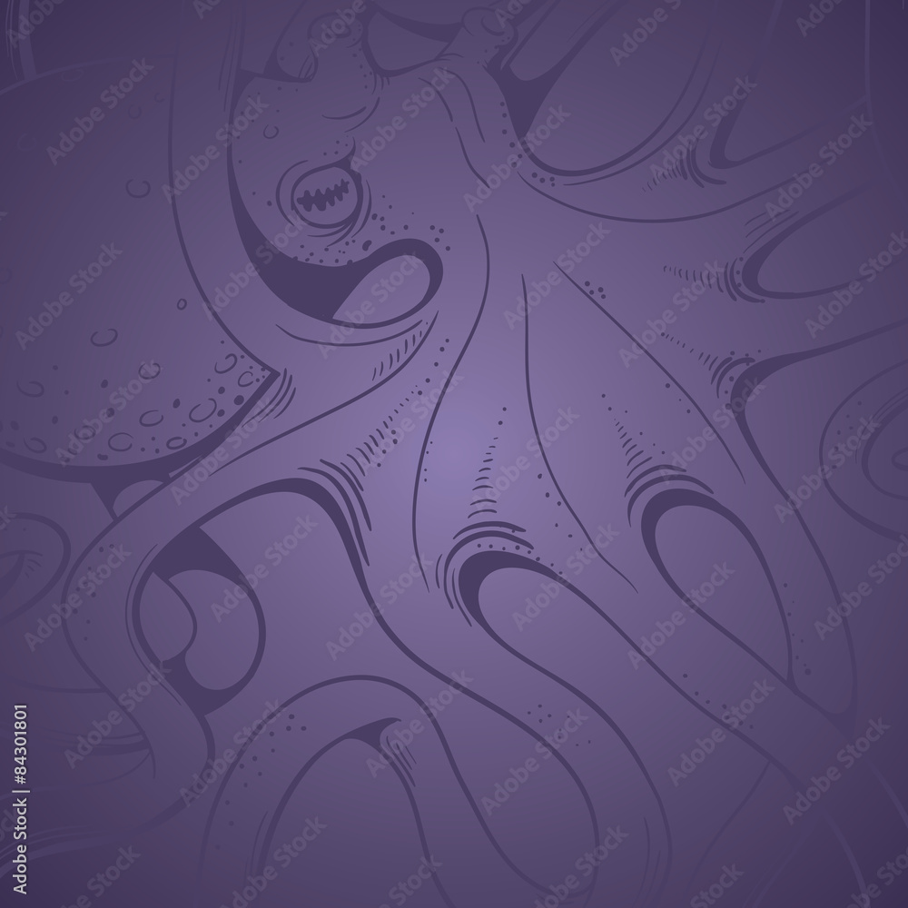 Octopus. Vector background Octopus. Vector background
