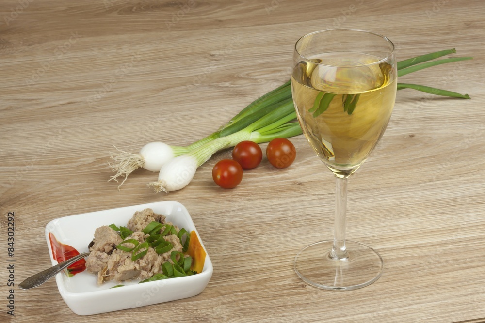 can of tuna, a healthy meal with vegetables
can of tuna, a healthy meal with vegetables