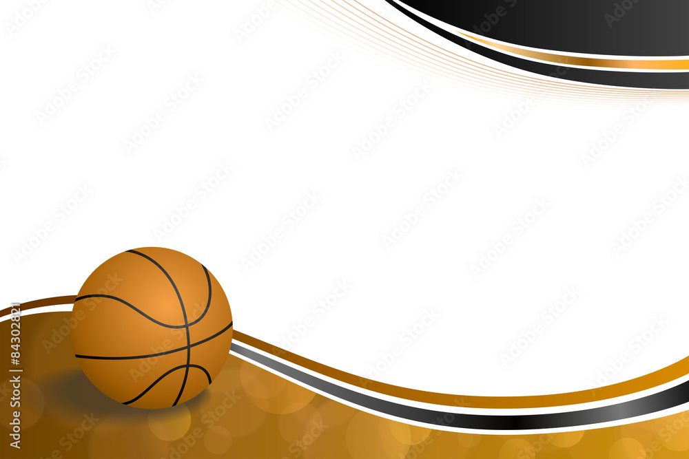 Fototapeta premium Background abstract orange black sport basketball ball