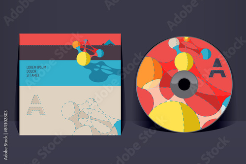 CD cover design template. EPS 10 vector, transparencies used