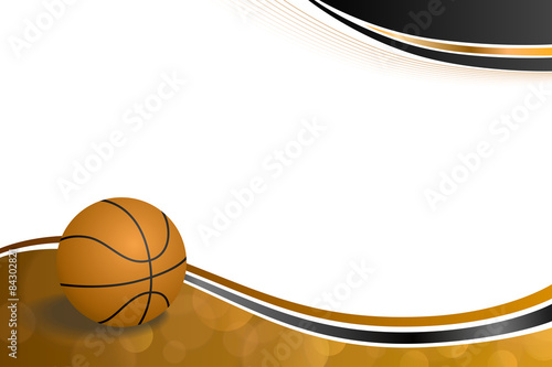 Background abstract orange black sport basketball ball