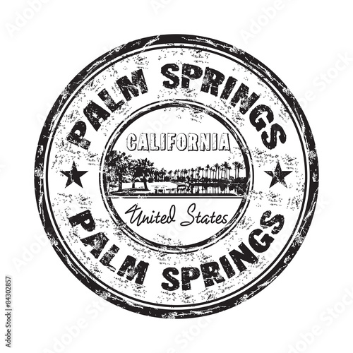 Palm Springs grunge rubber stamp