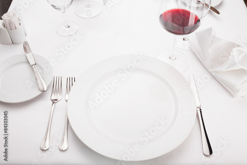 Fine dining restaurant setting
