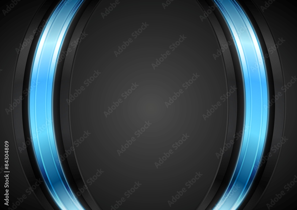 Dark corporate background with glow blue light