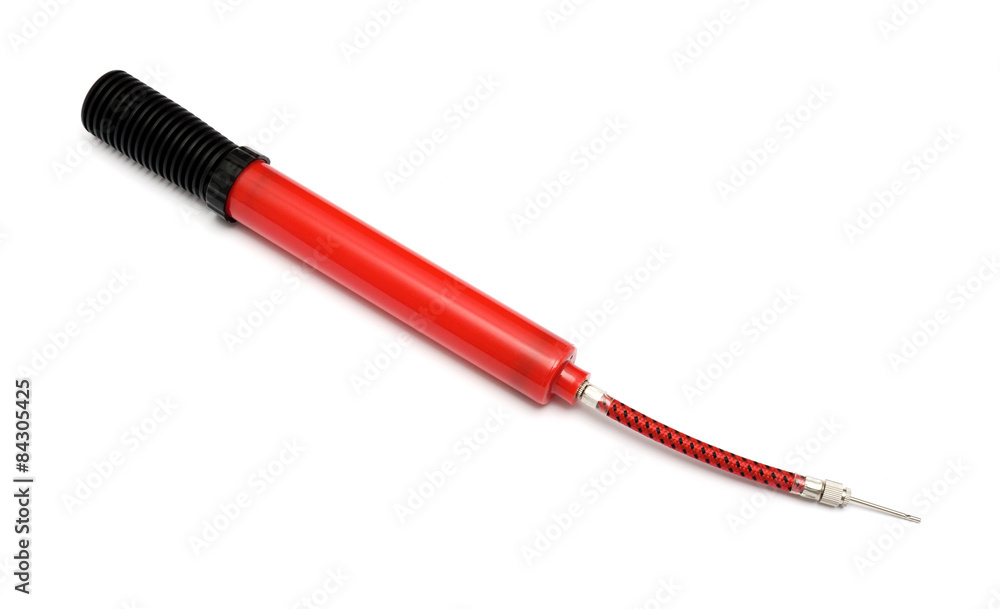 pump ball, red on white background, isolated pump ball, red on white background, isolated