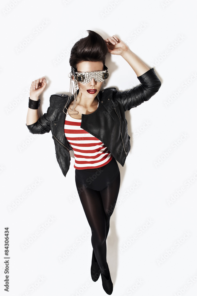 sexy rock n roll woman Stock Photo | Adobe Stock