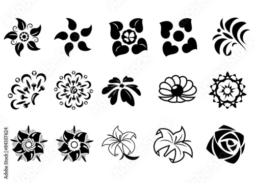 Abstract fantasy flowers set 2