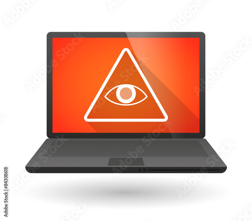 Laptop icon with an all seeing eye