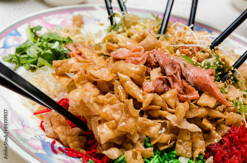 Chinese New Year Yusheng, yee sang or Prosperity Toss photo