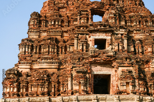 Ancient ruins detail hampi india